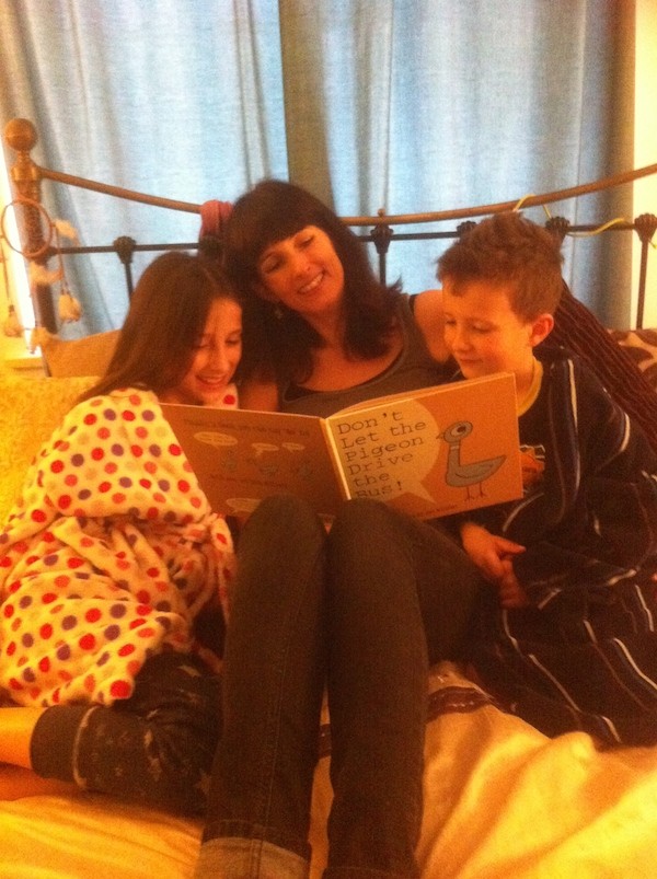 1.In bed, with a cup of tea.